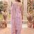 pink printed slik blend kurta dupatta pant set