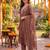 brown chanderi cotton lining kurta dupatta pant set