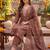 brown chanderi cotton lining kurta dupatta pant set
