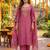 pink chanderi cotton lining kurta dupatta pant set