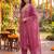 pink chanderi cotton lining kurta dupatta pant set