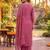 pink chanderi cotton lining kurta dupatta pant set