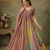 multicolor Color Handwork crystal beads Sequins Embroidery Multi Thread Silk blend Lehenga choli set