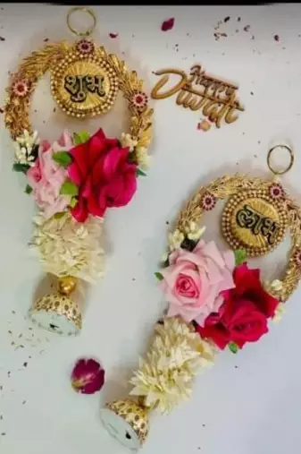  handmade wall hanging decorative door toran tassel religious home decorations (pack of 2)