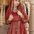 Dark orange cosmo silk  party wear embroidery anarkali  suit set