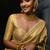 gold zari woven silk blend saree with blouse