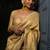 gold zari woven silk blend saree with blouse