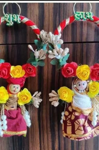 handmade hanging decorative toran tassel home temple festival decorations (pack of 2)