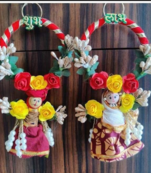 handmade hanging decorative toran tassel home temple festival decorations (pack of 2)
