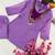 purple color embroidered wrok silk blend salwar suit