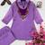 purple color embroidered wrok silk blend salwar suit
