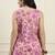  pink cotton boat neck straight high slit style top