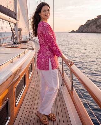  pink mul chanderi style short kurti 2
