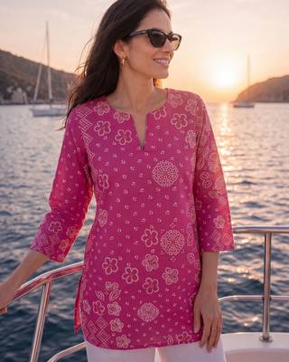  pink mul chanderi style short kurti 4