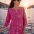  pink mul chanderi style short kurti