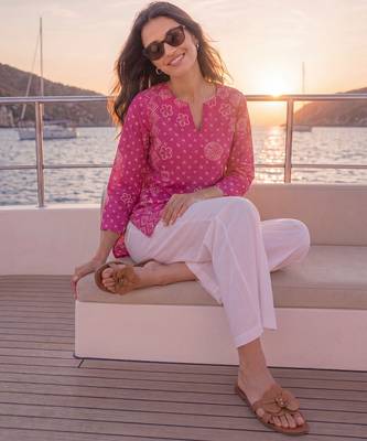  pink mul chanderi style short kurti 5
