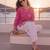  pink mul chanderi style short kurti