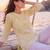  yellow cotton lucknowi top