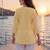  yellow cotton lucknowi top