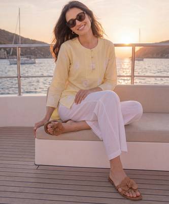  yellow cotton lucknowi top 4