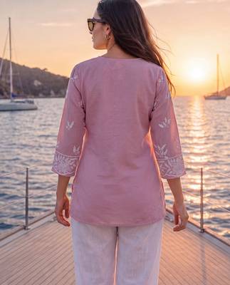  mauve cotton lucknowi top 3