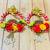 shubh labh ganesh decorative door hanging set with artificial roses pearl bead decoration (pack of 2)