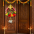 shubh labh ganesh decorative door hanging set with artificial roses pearl bead decoration (pack of 2)