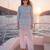  sky blue cotton lucknowi top