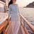  sky blue cotton lucknowi top