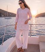  pink cotton lucknowi top