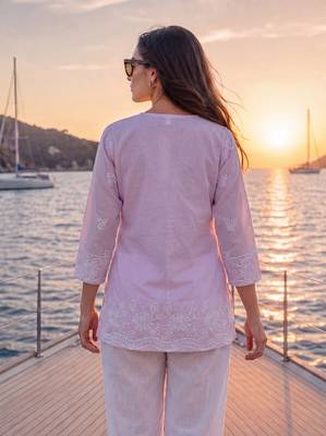  pink cotton lucknowi top 3