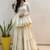 White Gota Patti work and Lampi lace border Cotton Navratri Lahenga Kediyu 