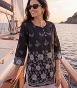  black cotton lucknowi top