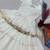 White Gota Patti work and Lampi lace border Cotton Navratri Lahenga Kediyu 
