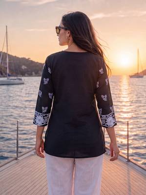 black cotton lucknowi top 3
