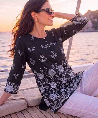  black cotton lucknowi top 4