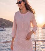  peach cotton lucknowi top