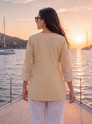  beige cotton lucknowi top 3
