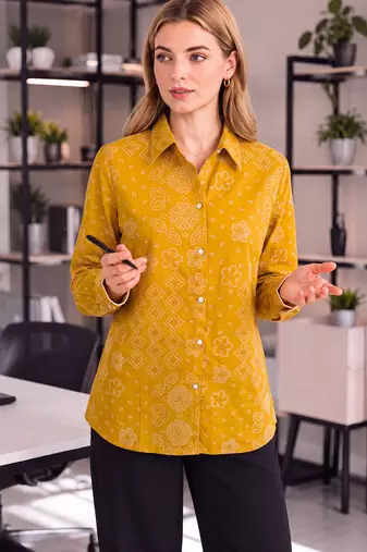  green cotton bhandhej shirt