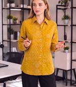  green cotton bhandhej shirt