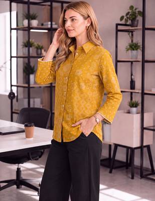  green cotton bhandhej shirt 2