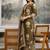 olive green pintex & hand work cotton straight kurta set