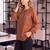  brown mul chanderi puff sleeve style shirt