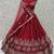 Red color Sequins Multi Cotton thread Work Crystal Beads silk blend Lehenga Choli set 