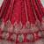 Red color Sequins Multi Cotton thread Work Crystal Beads silk blend Lehenga Choli set 