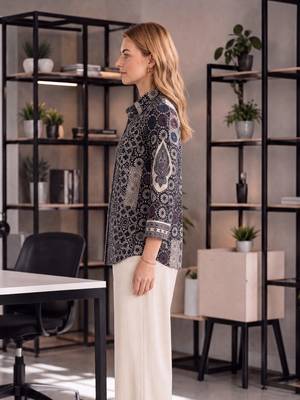  black muslin ethnic print shirt 2