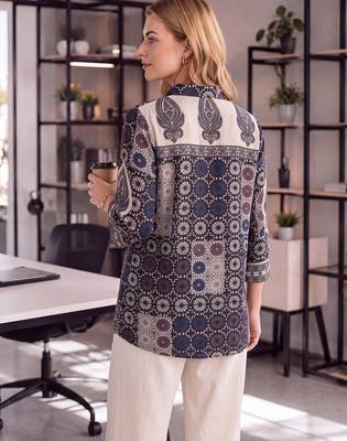  black muslin ethnic print shirt 3
