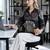  black muslin ethnic print shirt