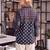  navy blue muslin ethnic print shirt