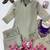 gray color embroidered wrok silk blend salwar suit